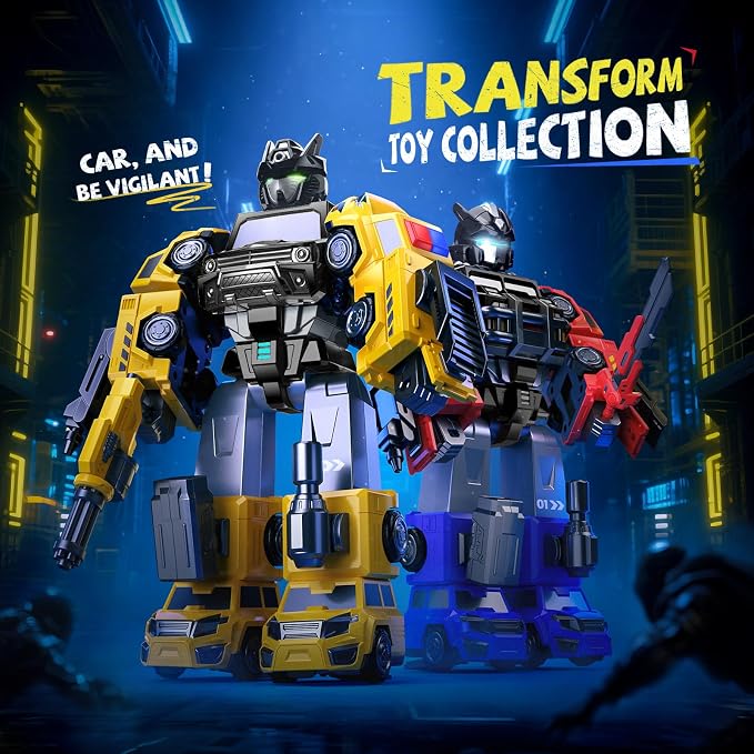 Gifts for 3 4 5 Year Old Boys, Toys for 3 4 5 Year Old Boys, 5-in-1 Transform Robot Toys for Boys 4-6, Easy DIY Assembly, 3 4 5 Year Old boy Birthday Gifts, Ideals Toys for Boys, Kids Toys