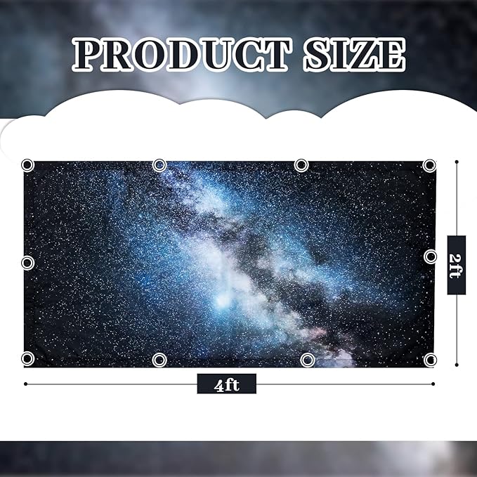 Hortsun 6 Pcs Fluorescent Light Covers - 4 x 2 Feet Magnetic Light Filters, Ceiling Lights Covers for Classroom Fluorescent Shade, Hospitals, School Office Cubicle Decor(Milky Way)