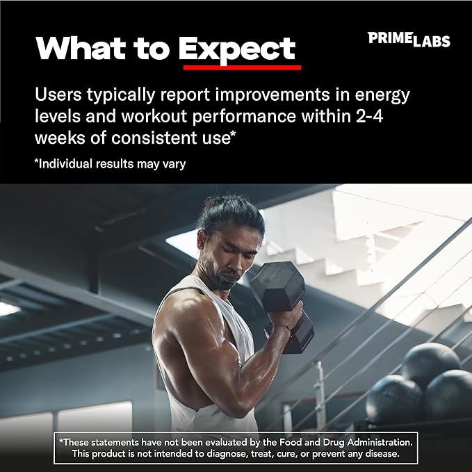 Prime Labs - Men's Testosterone Booster - Stamina, Endurance, & Strength Booster - 60 Caplets