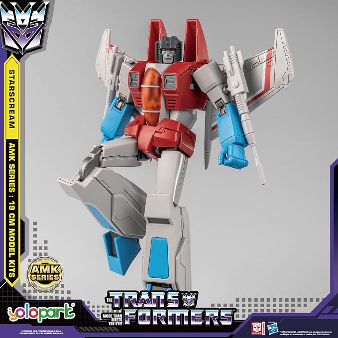 YOLOPARK Starscream Transformer Toys,AMK Series Transformers G1 Action Figures,7.48 Inch Highly Articulated Transformers Decepticon Toys for Adults Boys Girls,No Converting