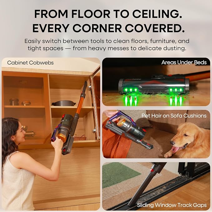 KIPMAX Cordless Vacuum Cleaner,Upgraded 650W/55KPA/70Mins/With No-Drill Charging Station Cordless Stick Vacuum Cleaner,LED Display&Aromatherapy Vacuum Cleaners for Home Pet Hair,for Hard Floor,Carpet