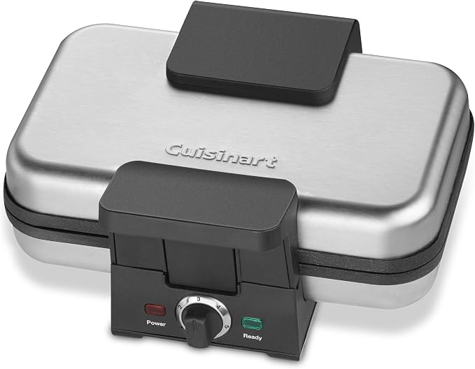 Cuisinart Pizzelle Press, WM-PZ10, Bakes Two 4-Inch Italian Waffle Cookies, 5 Browning Settings, Nonstick Plates, Stainless Steel, Silver