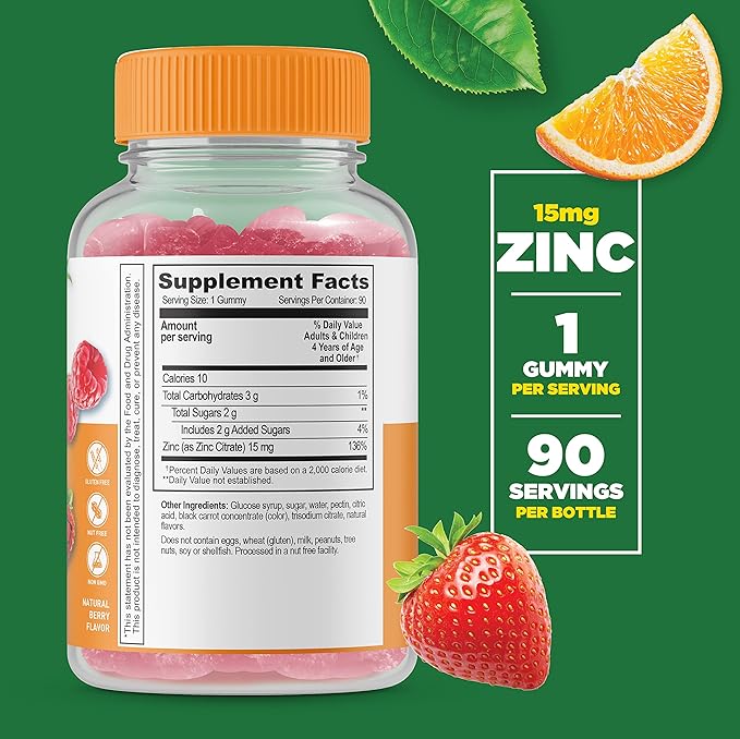 Lifeable Vitamin D Kids + Zinc Kids, Gummies Bundle - Great Tasting, Vitamin Supplement, Gluten Free, GMO Free, Chewable Gummy