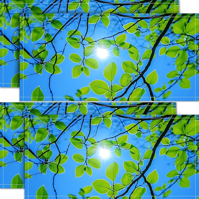 4 Pack 2x4 FT Magnetic Fluorescent Light Covers, Ceiling Light Filters for Classroom Office Home Hospital, Easy Install Decorative Drop Ceiling Panels