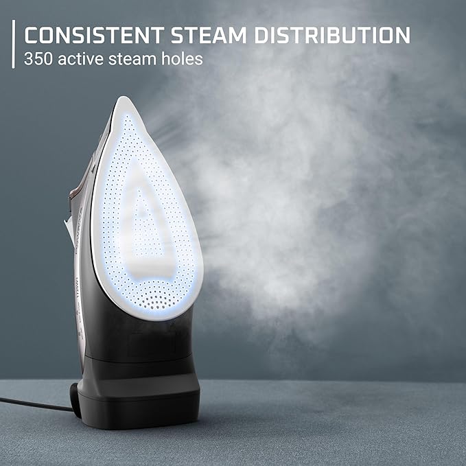 Rowenta AccessSteam Cordreel Steam Iron for Clothes, Anti-Drip Protection, Clothes Iron with Steamer, DW2459U1