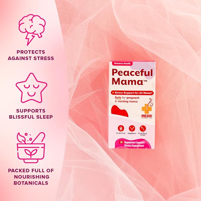 Redd Remedies, Peaceful Mama, Favorise un système digestif calme et sain, Mélisse et racine de gingembre, 30 gélules végétariennes