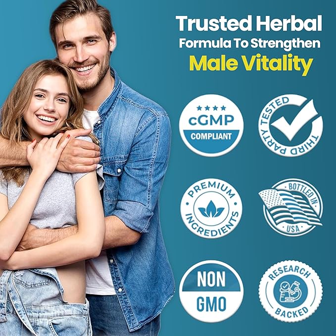 Testosterone Booster for Men (3rd Party Tested) Maca, H Goat Weed, Tongkat Ali, Tribulus - Stamina - Muscle Growth Testosterone Supplement for Men