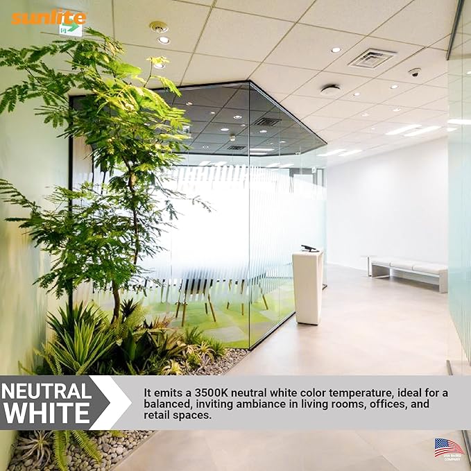 Sunlite PLD13/E/SP35K Compact Fluorescent PLD 4-Pin Double U-Shaped Twin Tube, 13 Watts, 120 Volts, 780 Lumens, 3500K Neutral White, 4-Pin G24q1 Base, 10 Pack