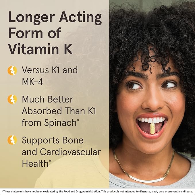Jarrow Formulas MK-7 90mcg-Bioactive Form of VIT K2-60 Servings(Softgels)-for Bone & CV Health-VIT K2 MK-7 Dietary Supp-K2 VIT Supp MK-7-Gluten Free,12 Pack