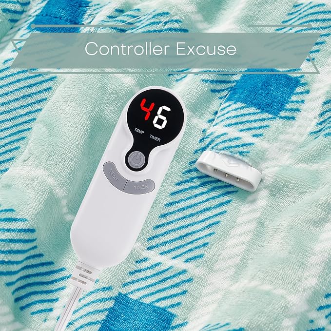 Electric Heated Blanket 72"x84" Full Size, Dual-Sided Flannel & Sherpa, 9 Heat Settings & 1-10H Auto Off, Soft Warm for Home Office Bed Couch, Machine Washable, Ideal Winter Gift, Mint Green