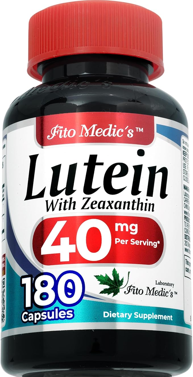 FITO MEDIC'S Lab Lutein Supplement with Zeaxanthin, 180 Capsules, Botanical Formula