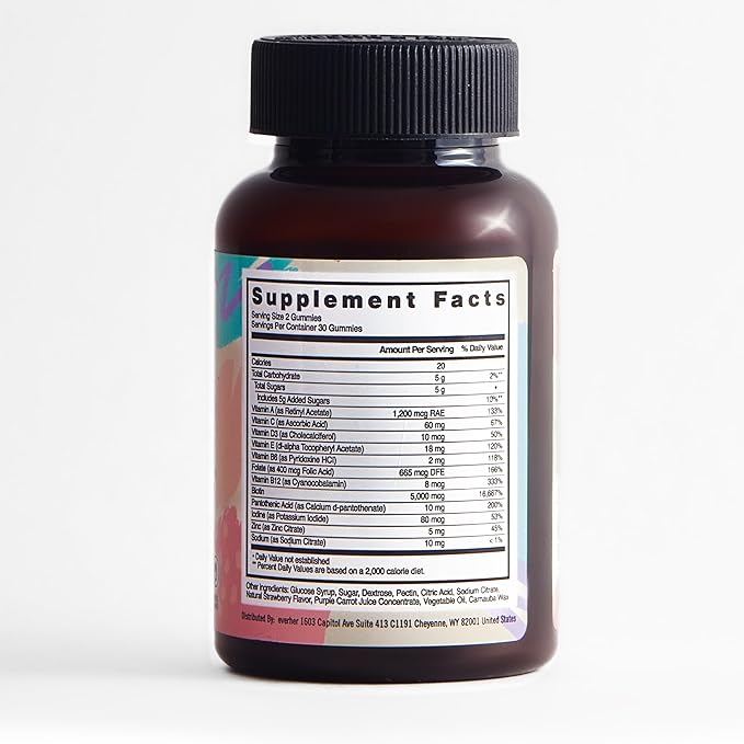 Hair Vitamins | 5000mcg Biotin | Non-GMO, Vegetarian | Promotes & Strengthens Hair | 1-Month Supply