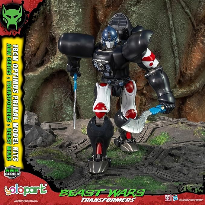 YOLOPARK Transformers Beast Wars Optimus Primal Action Figure,AMK Series 7.08 Inch Highly Articulated Transformer Toys with Exclusive Scimitars, Great Gifts for Transformers Collectors,No Converting