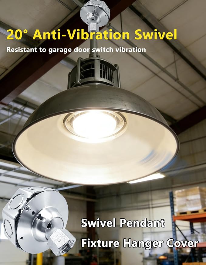 SIHAI 2-Pack 4” Round Swivel Cover, Heavy Duty Pendant Fixture Hanger for Mounting Fixtures on Flat/Sloped Ceilings, Fits 4" Round/Octagon Electrical Box