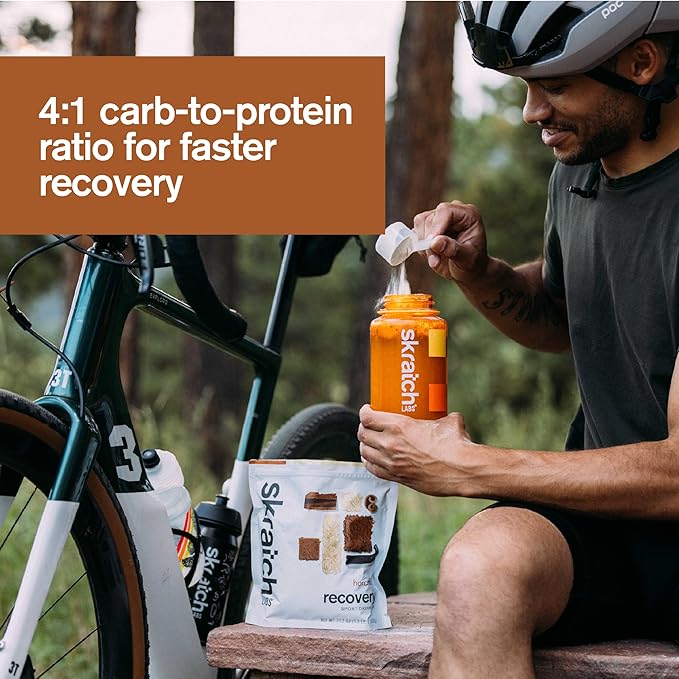 Skratch Labs Recovery Sport Drink Mix – Horchata | 4:1 Carb‑to‑Protein Post‑Workout Formula for Fast Recovery | Complete Milk Protein, Electrolytes & Probiotics | 24 Servings