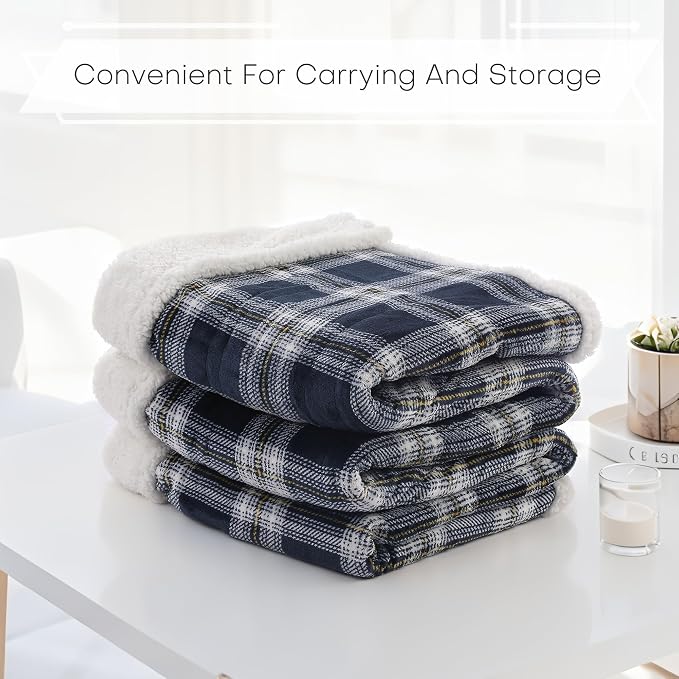 LUXIAN Electric Heated Blanket Queen Size 84"x90" - Flannel Fabric Dual-Sided, 9 Heat Settings & 1-10 Hours Auto Off, Machine Washable, Geometry Lattice