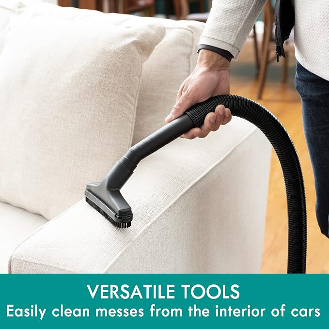 Kenmore KW3030 Wet Dry Canister 3.2 Gallon 2.5 Peak HP Shop Vacuum Cleaner with Extension Wands Tool Storage & Wall Bracket for Garage, Car, Home & Workshop, Green | 2.5 Peak HP, Extension Wands, Tool Storage & Wall Bracket, For Garage, Car, Home