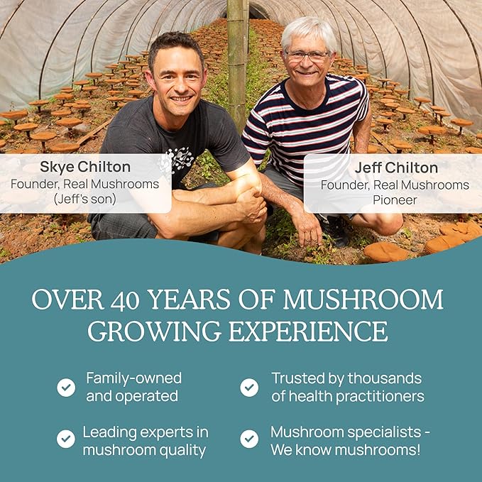 Real Mushrooms 椎茸＆アガリクス由来ビタミンD2 – ビーガンキノコベースDサプリメント – 全体的な健康をサポートするビタミン – オーガニック、非遺伝子組み換え、1000 IU – 120粒 機能性マッシュルーム