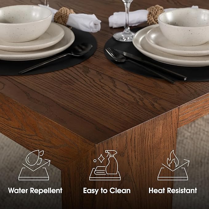 Transformer Table - Solid Wood Extendable Dining Table, Seats 2-12, Expandable Dining Room Table, Space-Saving Furniture, Kitchen and Dining Room Furniture (Brown, Table + 2 Benches)
