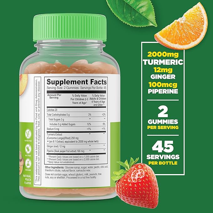 Lifeable Vitamin D3 + Vitamin K2 Kids + Turmeric Curcumin Kids, Gummies Bundle - Great Tasting, Vitamin Supplement, Gluten Free, GMO Free, Chewable Gummy