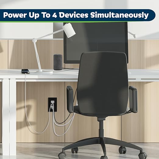 TOPGREENER 2-Port USB Outlet, 4.2A Type C USB Wall Outlet, 20 Amp TR Receptacle Plug, Charging Power Outlet with USB Ports, Wall Plate Included, UL Listed, TU22036AC-BK-6PCS, Black, 6Pack
