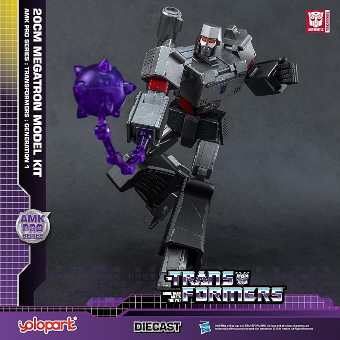 YOLOPARK Megatron Transformer Toy,7.87 Inch Transformers G1 Megatron Action Figure with Upgraded Weaponry,Highly Articulated Collectible Transformer Toys for Ages 15 and Up,No Converting