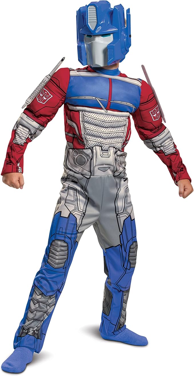 Disguise Kid's Transformers Optimus Prime Muscle Costume - Child Optimus Cosplay Outfit - Boys & Girls Transformers Costumes L