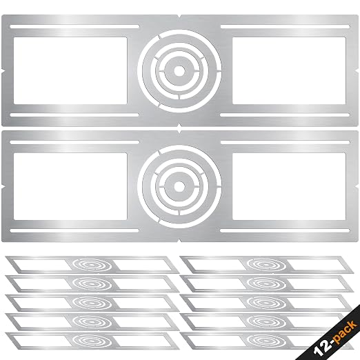 New Construction Mounting Plate, 3-4-6 Inch, LED Recessed Lighting Housing Kits, Flat Steel Rough in Bracket Fixture for LED Light Bar, 12PC Shallow Recessed Lighting Housing Plate