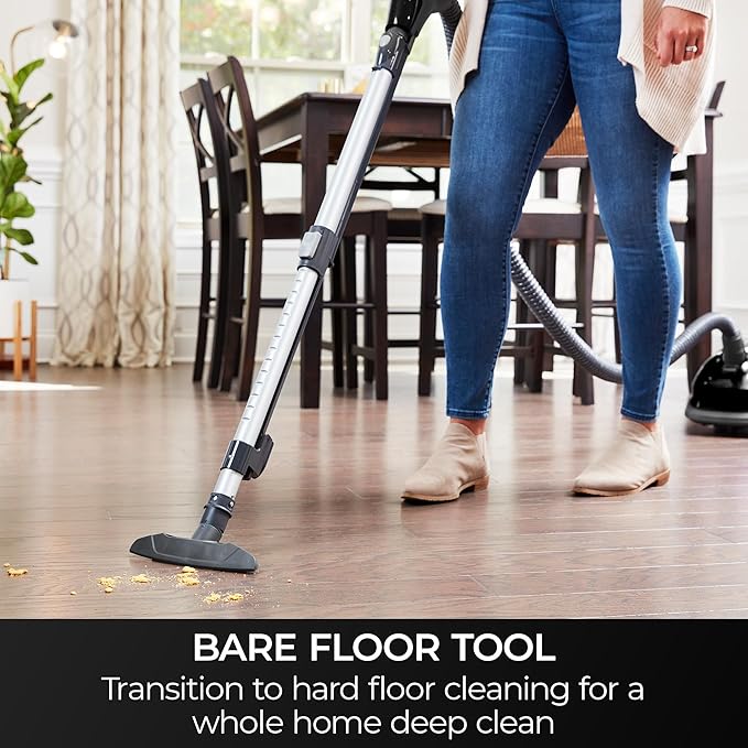 Kenmore BC3006 400 Series Pet Friendly Lightweight Bagged Canister Vacuum Cleaner 2-Motor Design with Hair Eliminator Brushroll, HEPA, LED Headlight，Extended Wand and Auto Cord Rewind, Anthracite