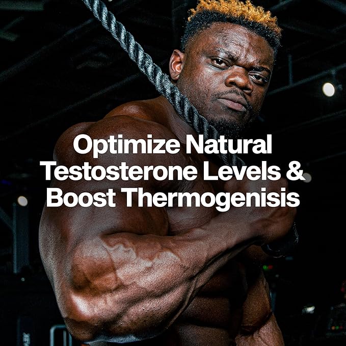 MuscleTech Thermogenic Testosterone Booster for Men, AlphaTest Thermo - T-Boost Mens Supplement with Tribulus Terrestris - Male Gym Workout Supplements for Muscle Growth, Stamina & Energy - 90 Pills