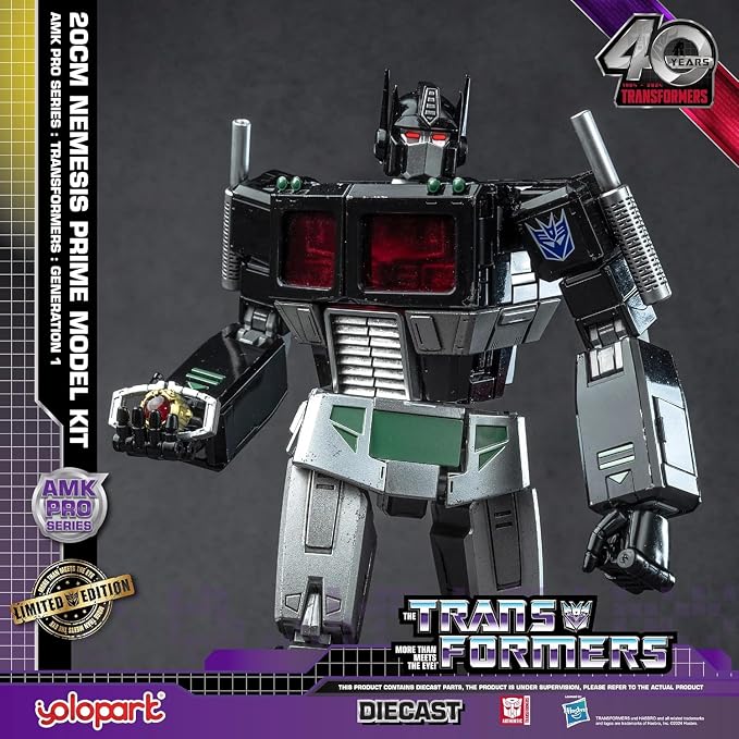 YOLOPARK Transformers G1 Nemesis Prime with Upgraded Weaponry,7.87 Inch Highly Articulated Collectible Transformers Action Figure for Ages 15 and Up,No Converting Transformer Toys