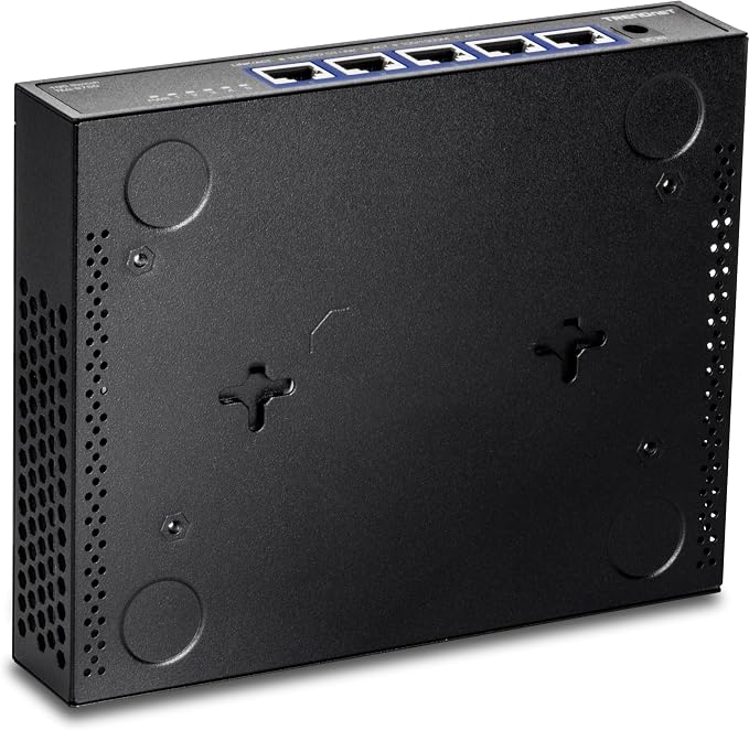 TRENDnet 5-Port 10G Switch, TEG-S750, 5 x 10G RJ-45 Ports, 100Gbps Switching Capacity, Supports 2.5G and 5G-Base-T Connections, Ethernet Splitter, NDAA & TAA Compliant, Lifetime Protection, Black