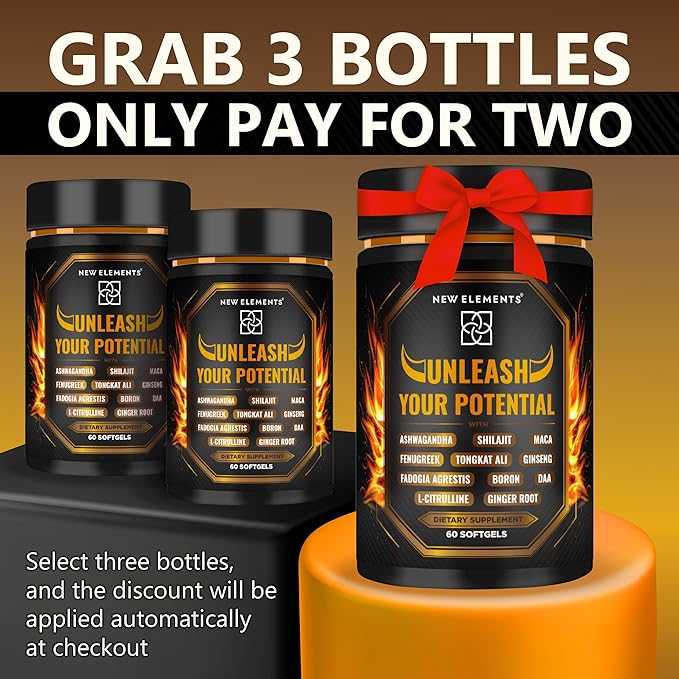 Natural Testosterone Booster Supplement for Men – Test Booster with Tongkat Ali, Fadogia Agrestis, Shilajit, Ashwagandha, Ginseng, Tribulus, Boron, DAA, L-Citrulline, D3 K2, Zinc & Magnesium