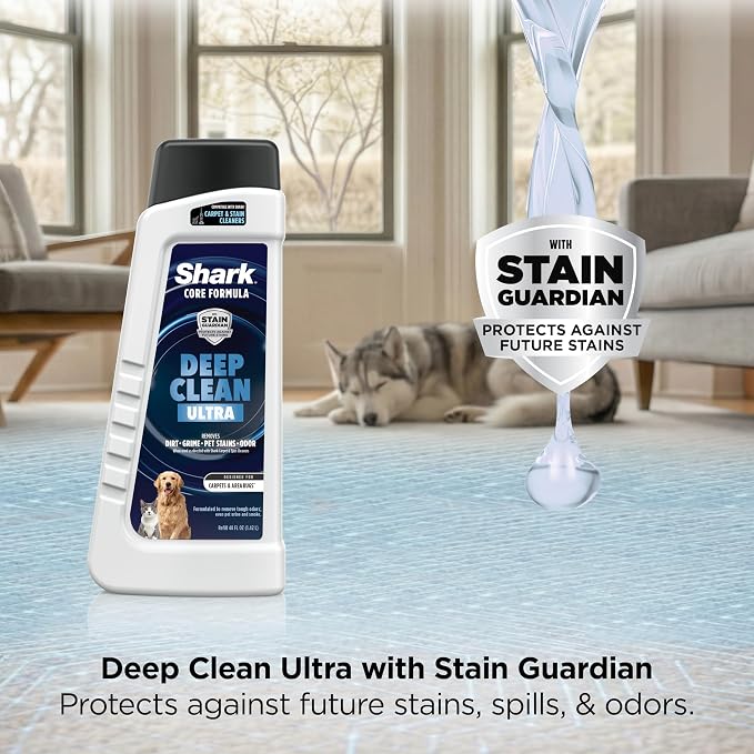 Shark CarpetForce Ultra Upright Carpet Cleaner with HairPro, PowerFins Brushroll, Two Cleaning Modes, Deep Clean Ultra Solution, Powerful Stain and Odor Removal, Copper, EX551