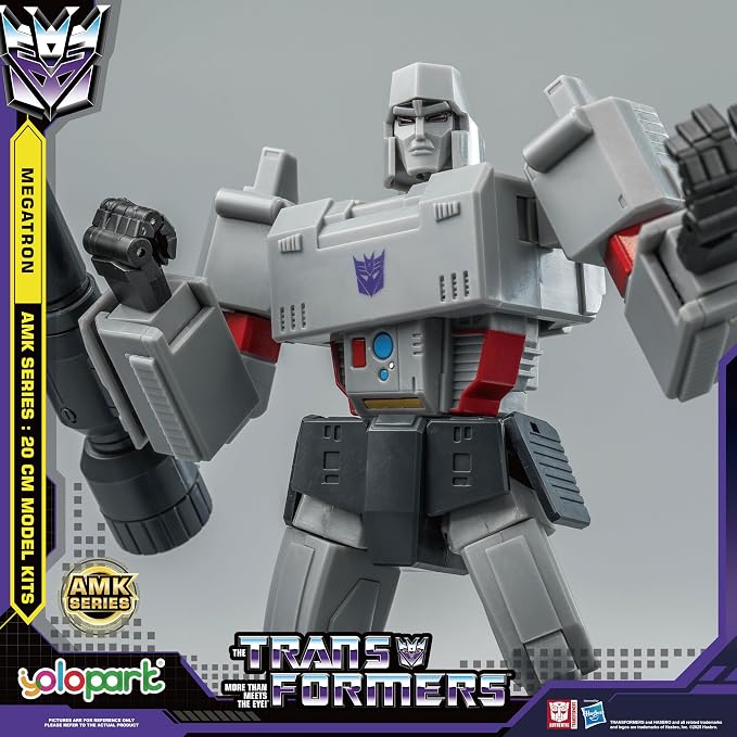 YOLOPARK Megatron Transformer Toys,AMK Series 7.87 Inch Highly Articulated Transformers G1 Action Figures with Weaponry for Adults Boys Girls,No Converting