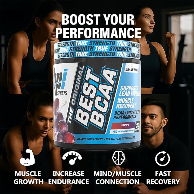 BPI Sports Best BCAA Powder - Muscle Recovery Support - Branched Chain Amino Acids | Building Blocks of Protein and Muscle - Post Workout Recovery - Hydration - Grape
