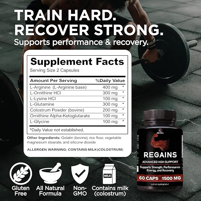 HGH Supplements for Men & Women - Regains Natural Anabolic Muscle Growth Building & Human Growth Hormone for Men, Muscle Builder for Men, Muscle Recovery Post Workout Supplement, 240 Protein Pills