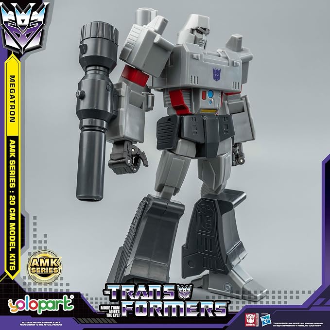 YOLOPARK Megatron Transformer Toys,AMK Series 7.87 Inch Highly Articulated Transformers G1 Action Figures with Weaponry for Adults Boys Girls,No Converting