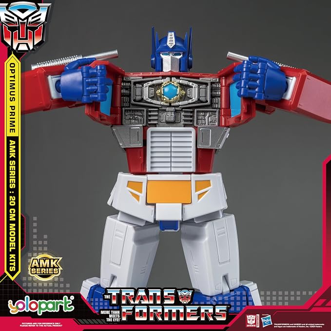 YOLOPARK Optimus Prime Transformer Toys,AMK Series 7.87 Inch Highly Articulated Transformers G1 Action Figures with Weaponry for Adults Boys Girls,No Converting