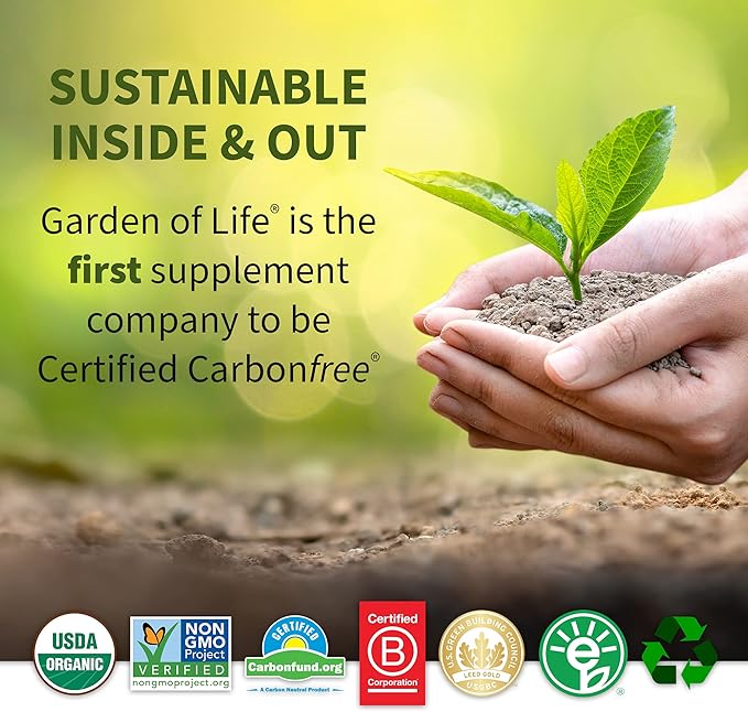 Garden of Life ビタミンK2＆K1、ビタミンコード ヴィーガンKコンプレックス（骨の健康と心臓の健康をサポート）、オメガリッチ亜麻仁油、微量ミネラル、プロバイオティクス、60日分、2個パック