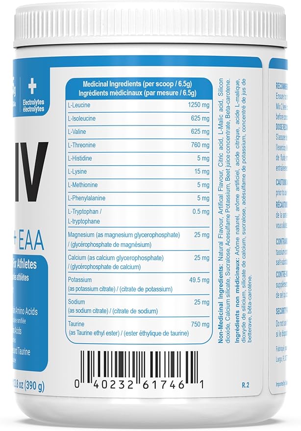 PEScience Amino IV BCAA & EAA Powder, Essential Amino Acids, Taurine, Electrolytes for Hydration and Muscle Recovery, Sugar Free for Men & Women, Post Workout - Orange Dreamsicle - 30 Servings
