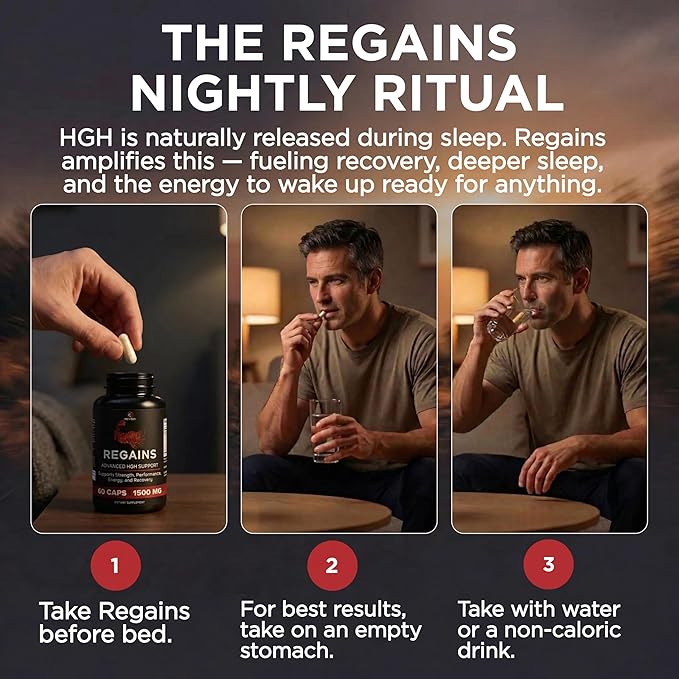 HGH Supplements for Men & Women - Regains Natural Anabolic Muscle Growth Building & Human Growth Hormone for Men, Muscle Builder for Men, Muscle Recovery Post Workout Supplement, 30 Protein Pills