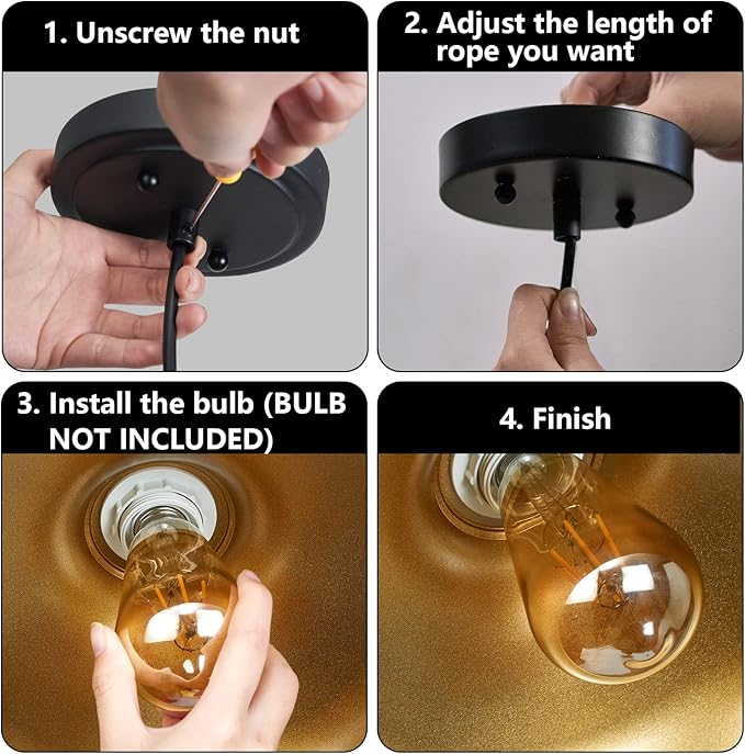 Black Farmhouse Pendant Lights Matte Pendant Lighting for Kitchen Island Industrial Adjustable Height Vintage Dome Hanging Light Fixtures for Barn, Dining Room 1 Pack