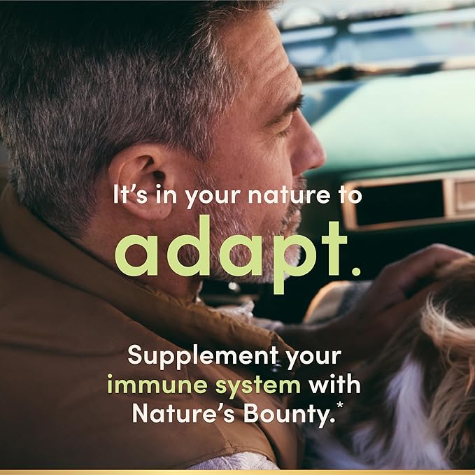 Nature's Bounty Vitamine D3 1000 UI Gélules, Soutien Immunitaire, Favorise des Os Sains, 1 Gélule par Jour, Sans Gluten, 350 Unités