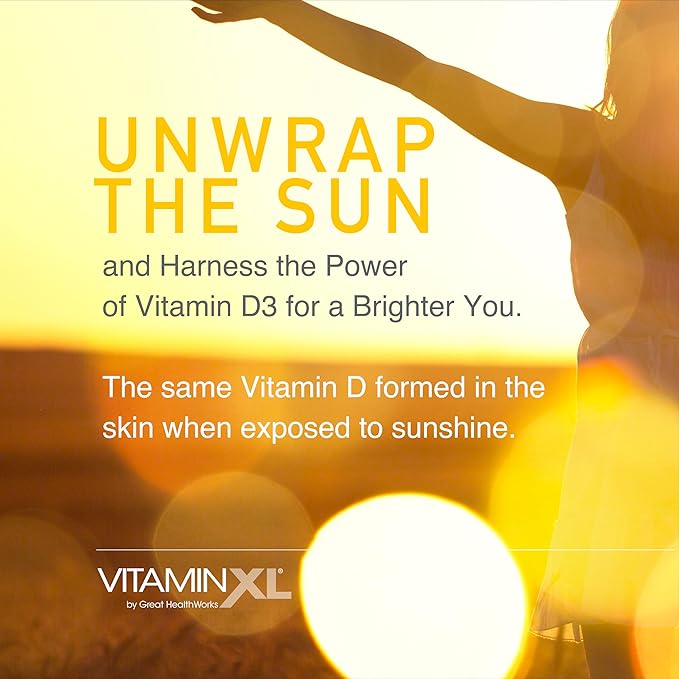 OmegaXL VitaminXL D3 高含有量 毎日摂取用ビタミンD 5000IU 125mcg 免疫サポートサプリメント – 健康的な筋肉機能と丈夫な骨を促進 – 非遺伝子組み換え、グルテンフリー – ソフトジェル30粒 (2個パック)