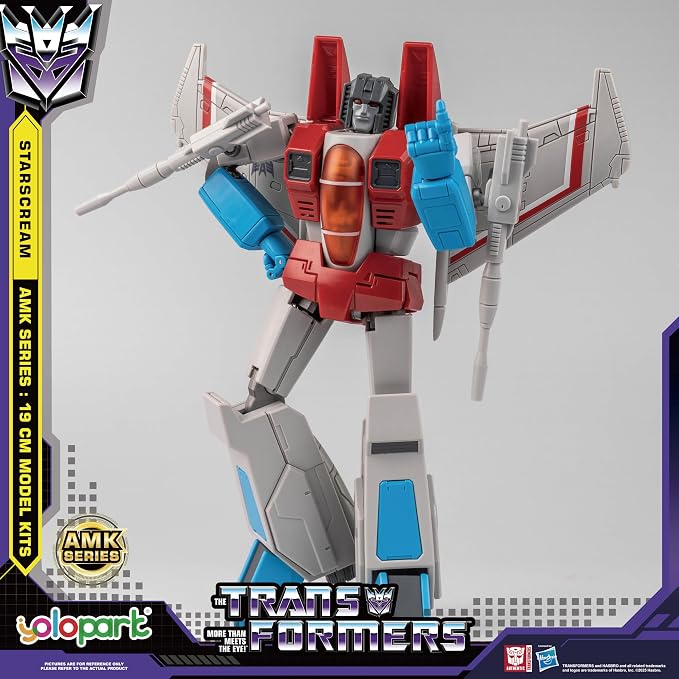 YOLOPARK Starscream Transformer Toys,AMK Series Transformers G1 Action Figures,7.48 Inch Highly Articulated Transformers Decepticon Toys for Adults Boys Girls,No Converting
