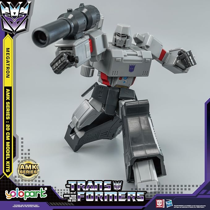 YOLOPARK Transformers Toys G1 Action Figures,AMK Series 7.87 Inch Highly Articulated Optimus Prime,Megatron Transformer Toys for Adults Boys Girls,No Converting