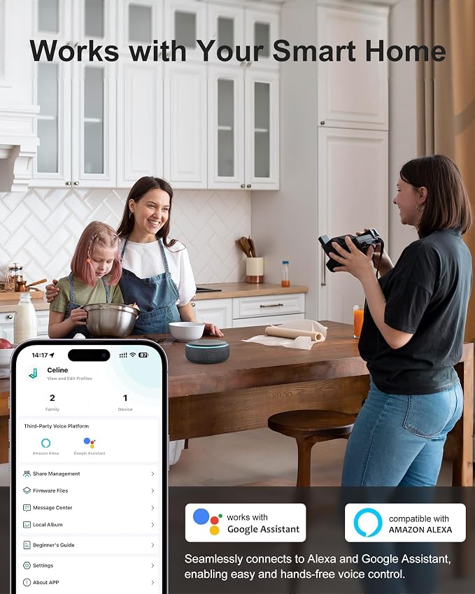 WiFi Smart Lock for Front Door, Built-in WiFi Deadbolt with Fingerprint & Keypad, Remote Unlock, Temporary Guest Codes, Auto Lock, Alexa Compatible, No Hub Required