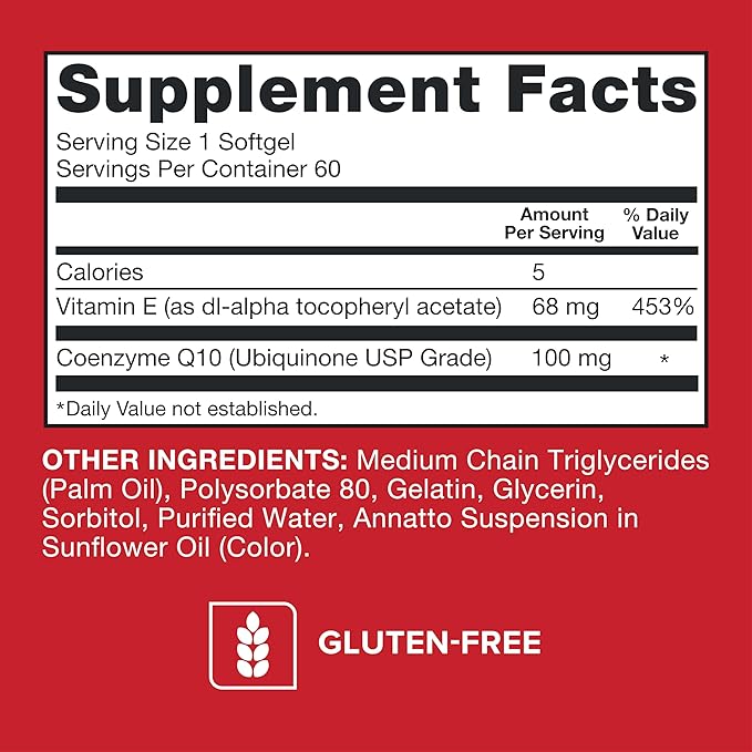 Qunol Ultra CoQ10 100mg 3X Better Absorption Patented Water and Fat Soluble Natural Supplement Form Coenzyme Q10 Antioxidant for Heart Health Packs Softgels, 120 Count