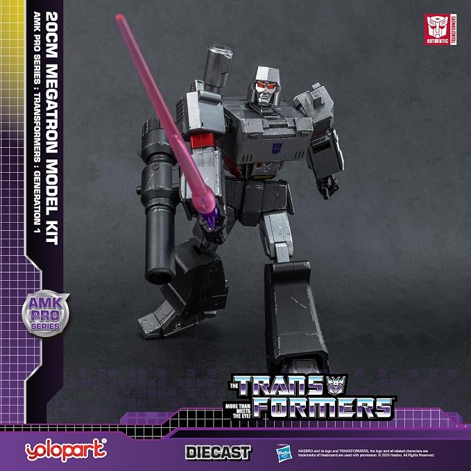 YOLOPARK Megatron Transformer Toy,7.87 Inch Transformers G1 Megatron Action Figure with Upgraded Weaponry,Highly Articulated Collectible Transformer Toys for Ages 15 and Up,No Converting